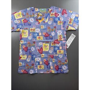 TL Uniforms Limited Women's Scrub Top Size Small V Neck Short Sleeve NWT